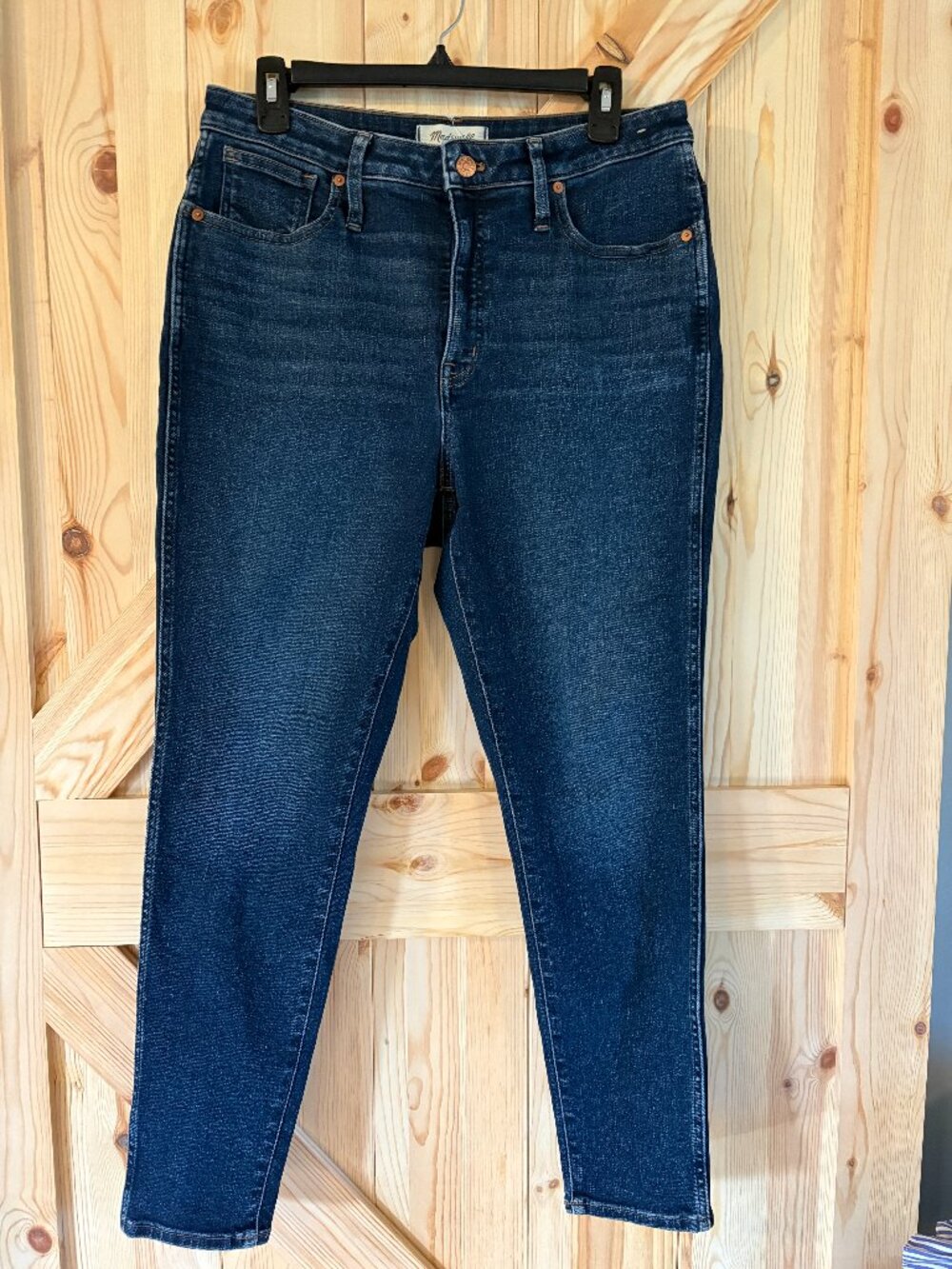 Madewell Curvy High Rise Skinny Jeans 30 Dark Wash Stretch Denim Women